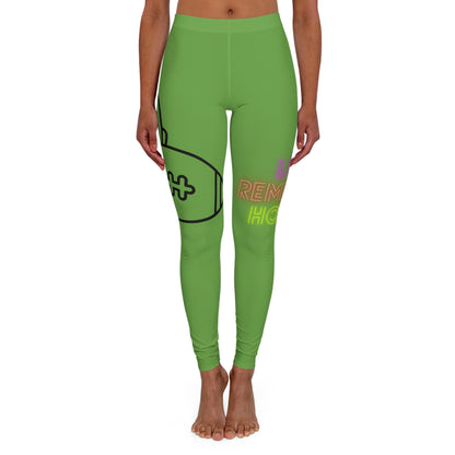 Women's Spandex Leggings: Football Green