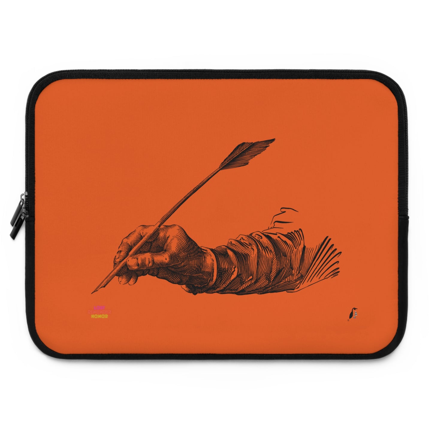 Laptop Sleeve: Writing Orange