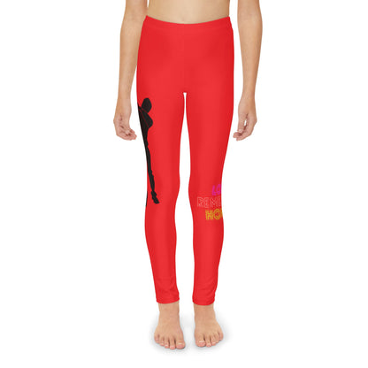 Youth Full-Length Leggings: Dance Red