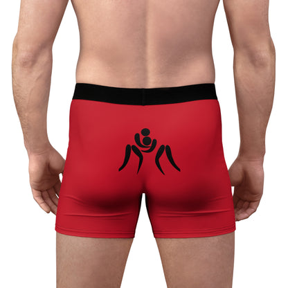 Men's Boxer Briefs: Wrestling Dark Red