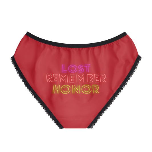 Women's Briefs: Lost Remember Honor Dark Red