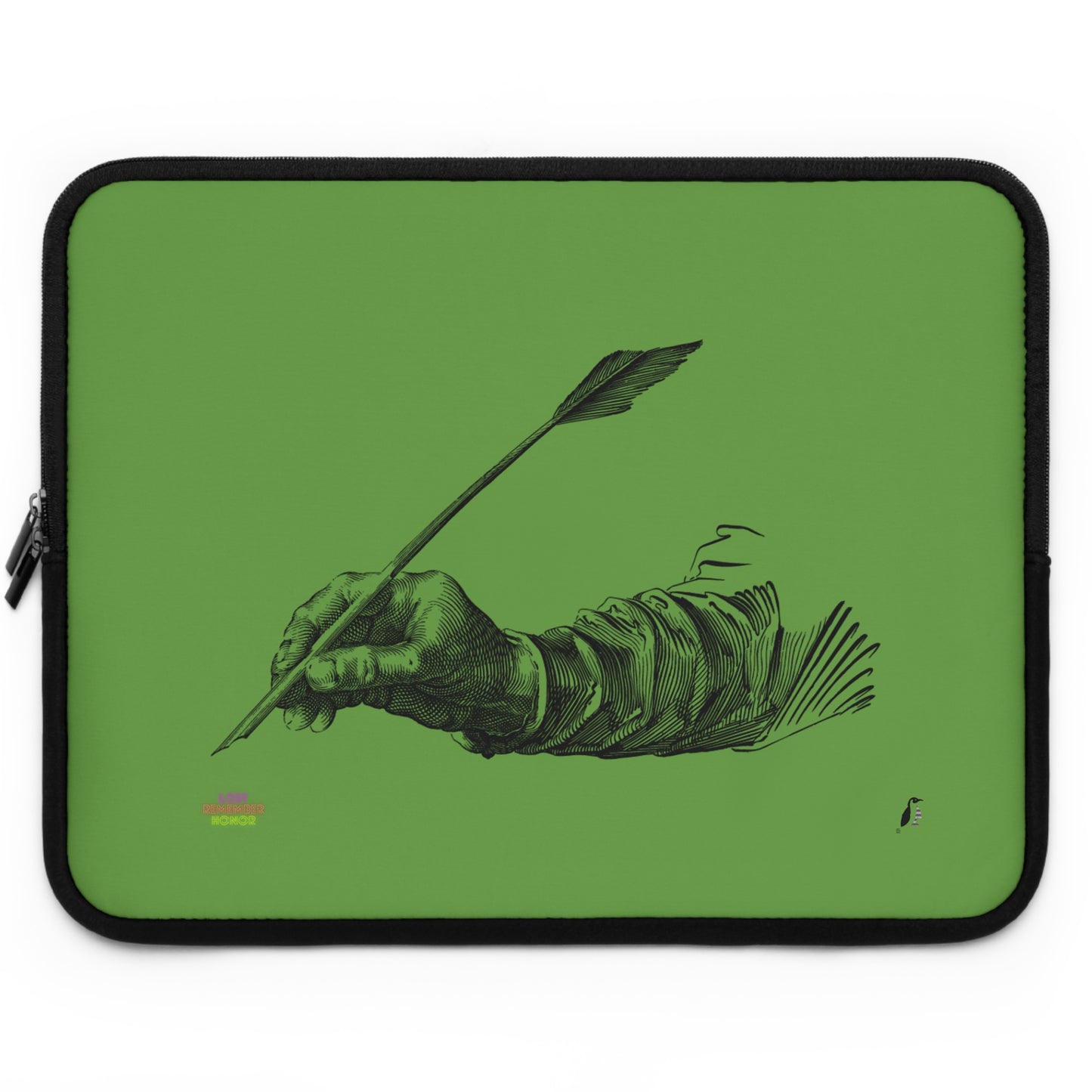 Laptop Sleeve: Writing Green