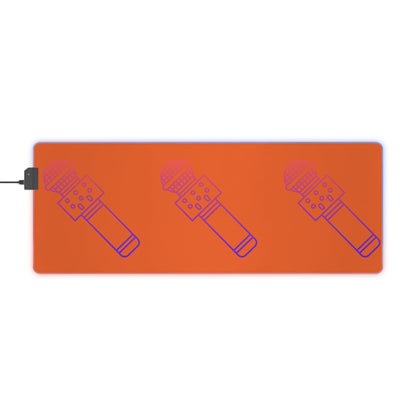 LED Gaming Mouse Pad: Music Orange