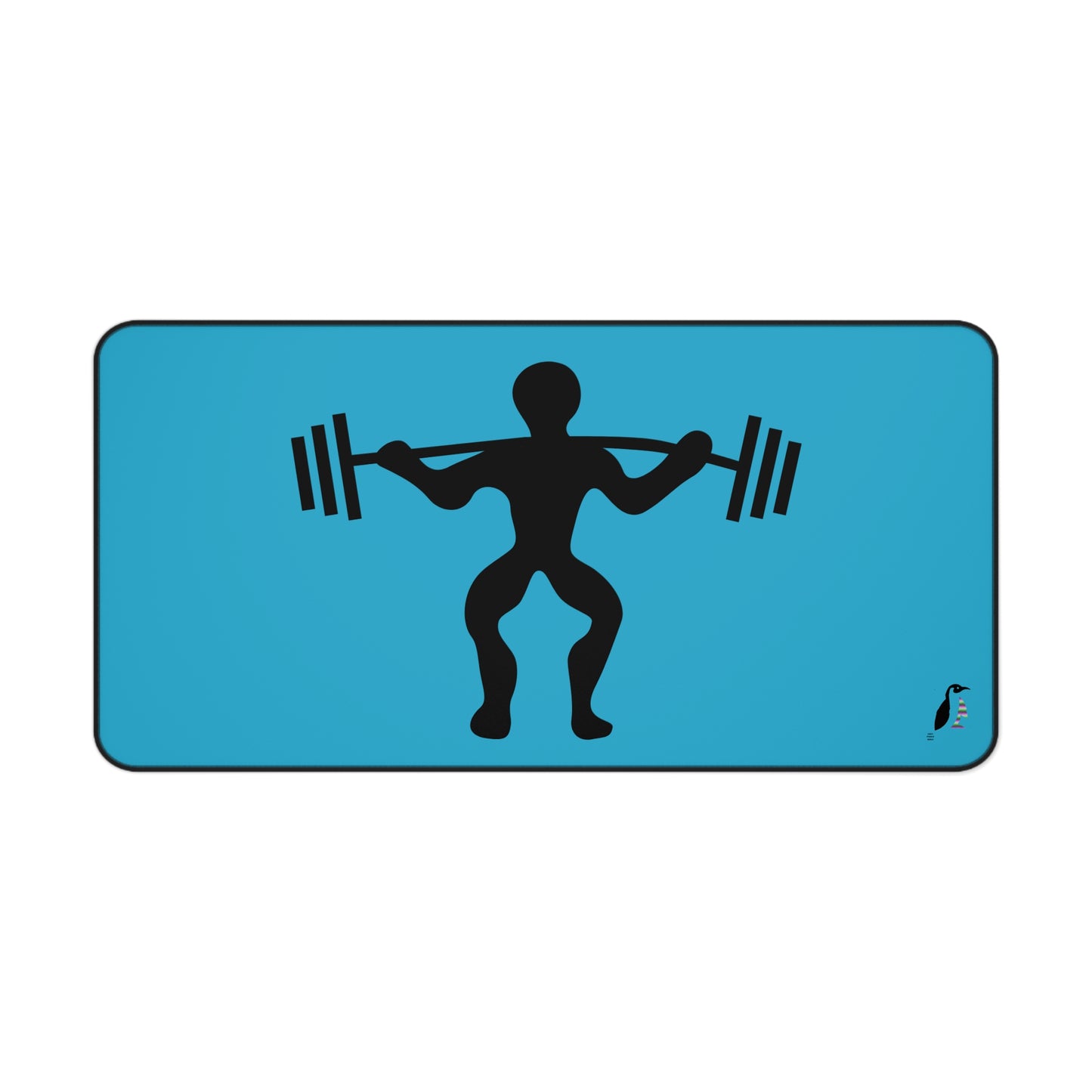 Desk Mat: Weightlifting Turquoise