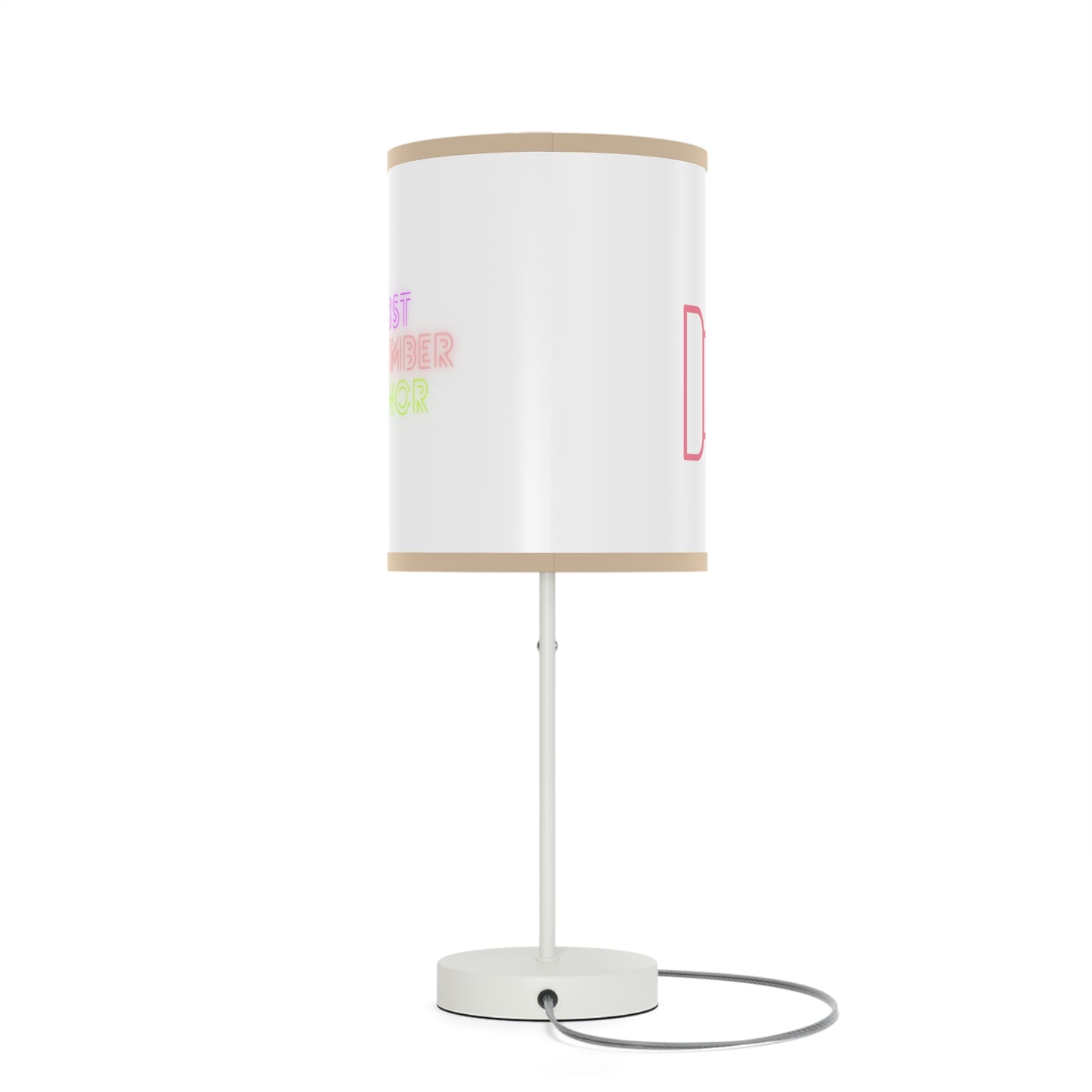 Lamp on a Stand, US|CA plug: Fight Cancer White