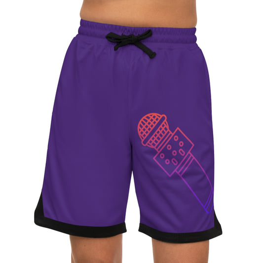 Basketball Rib Shorts: Music Purple