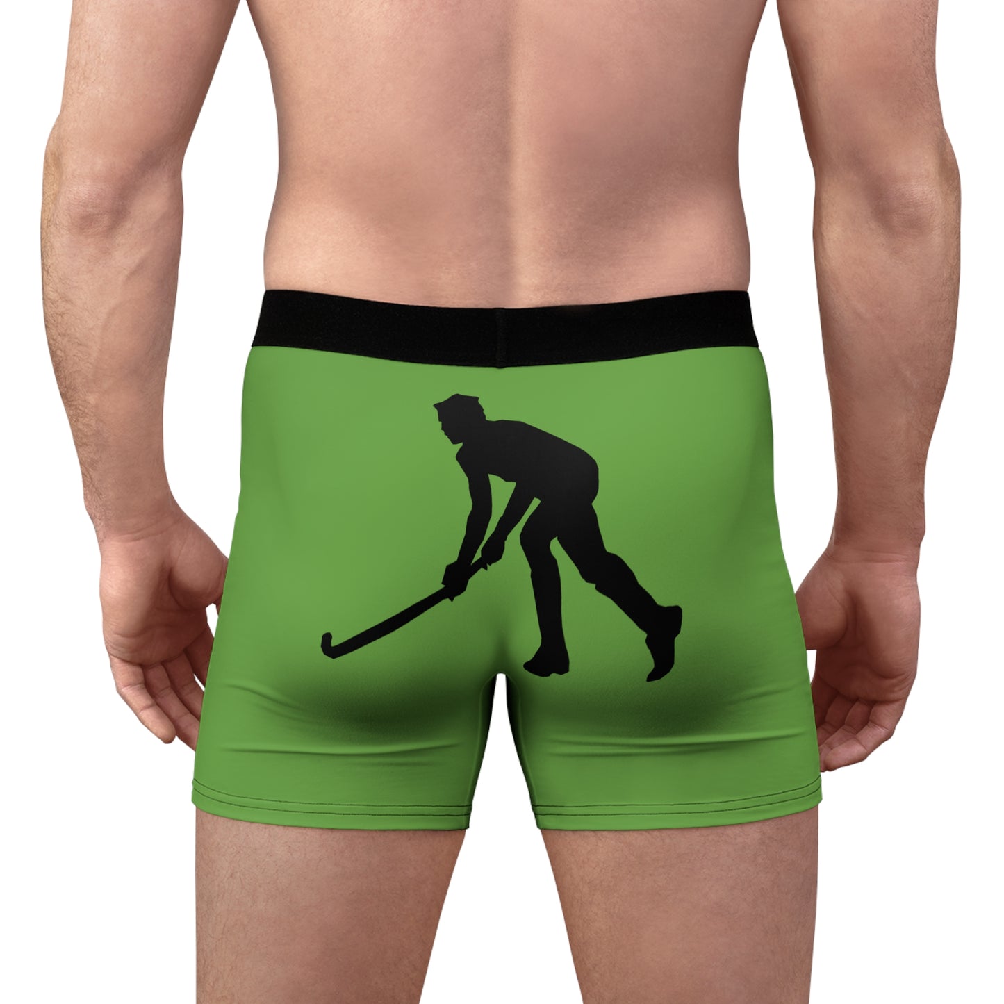 Men's Boxer Briefs: Hockey Green