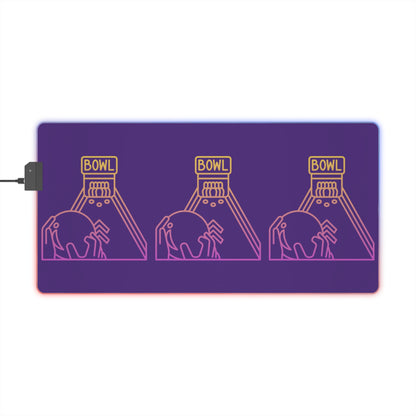 LED Gaming Mouse Pad: Bowling Purple