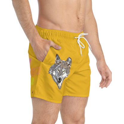 Swim Trunks: Wolves Yellow