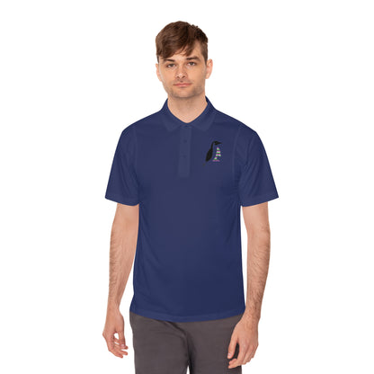 Men's Sport Polo Shirt: Crazy Penguin World Logo #2