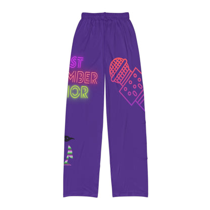 Kids Pajama Pants: Music Purple