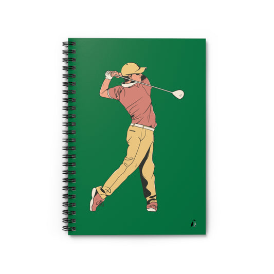 Spiral Notebook - Ruled Line: Golf Dark Green