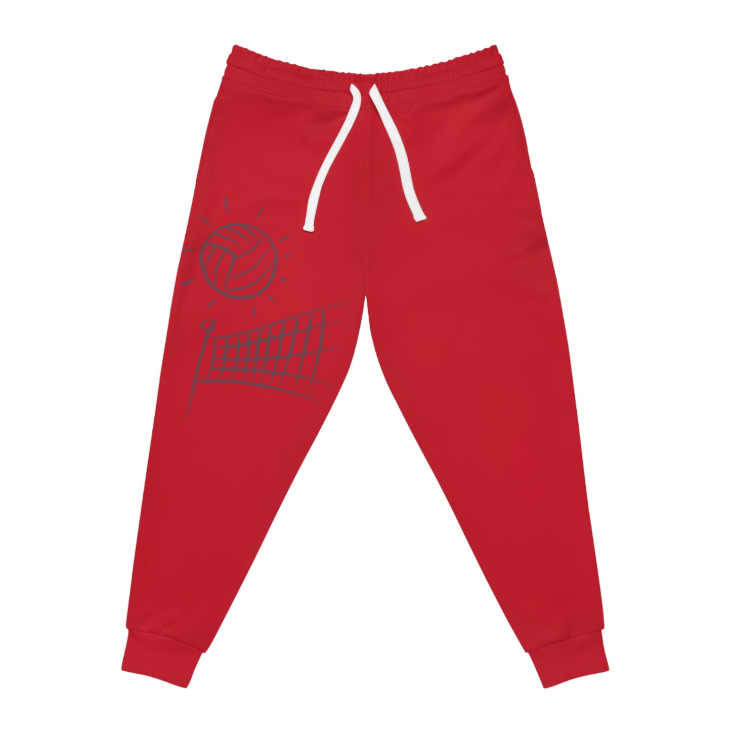 Athletic Joggers: Volleyball Dark Red