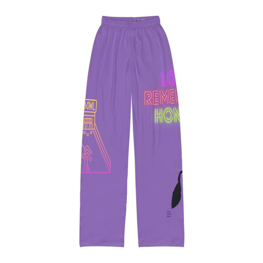 Kids Pajama Pants: Bowling Lite Purple