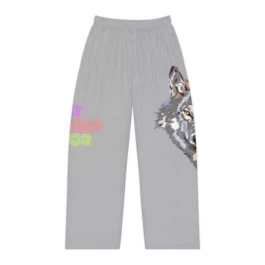 Women's Pajama Pants: Wolves Lite Grey