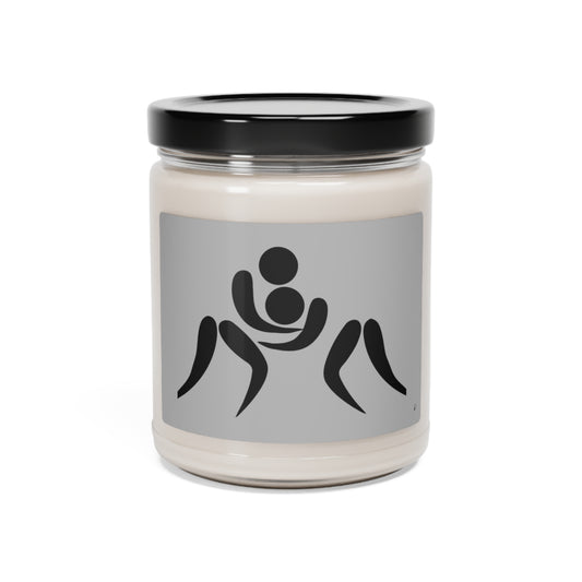 Scented Soy Candle, 9oz: Wrestling Lite Grey