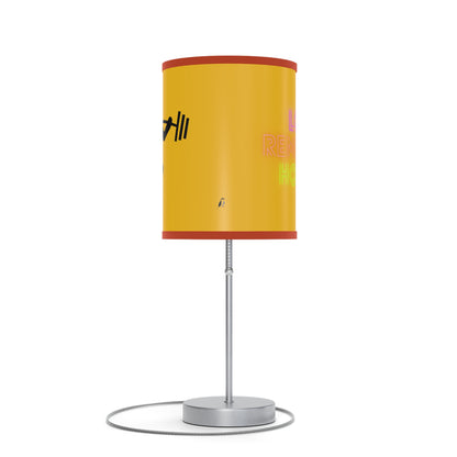 Lamp on a Stand, US|CA plug: Weightlifting Yellow