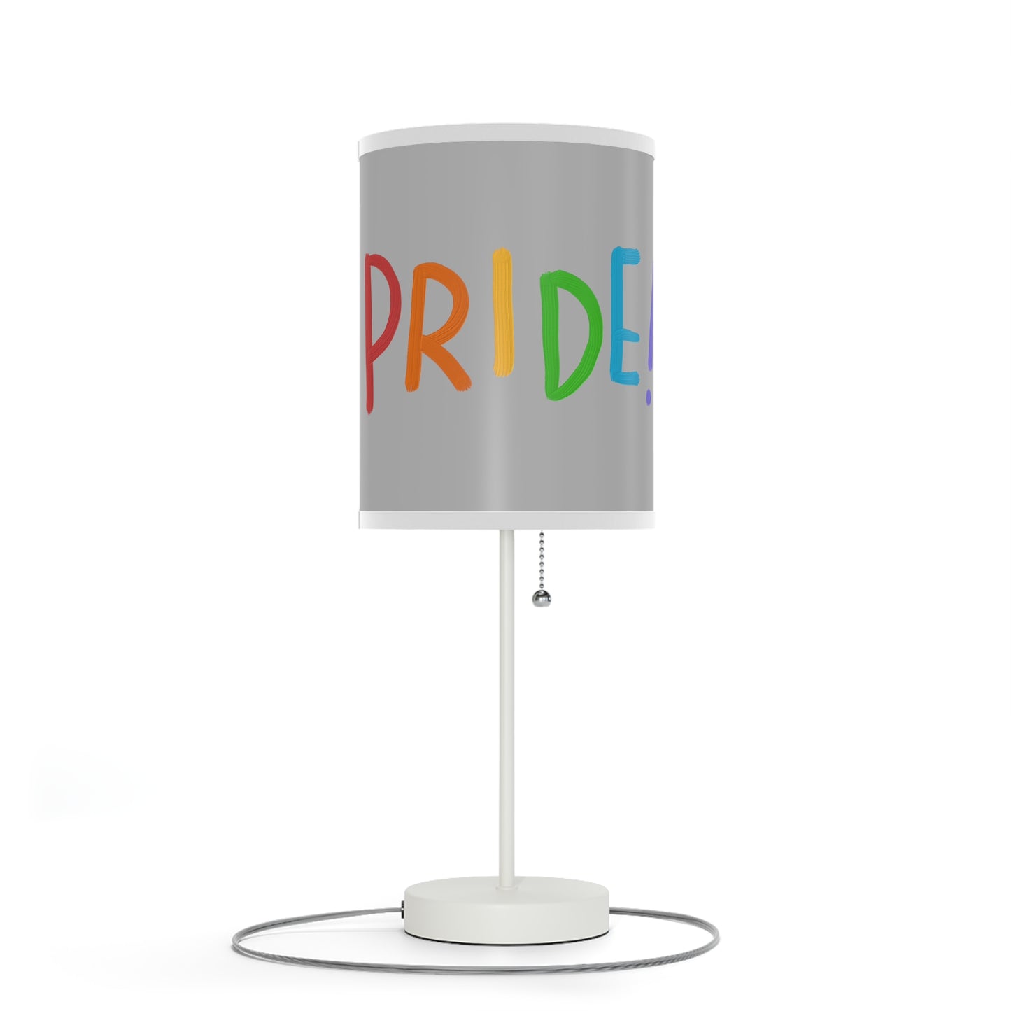 Lamp on a Stand, US|CA plug: LGBTQ Pride Lite Grey