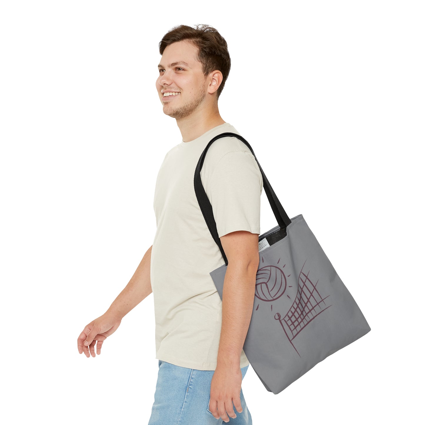 Tote Bag: Volleyball Grey