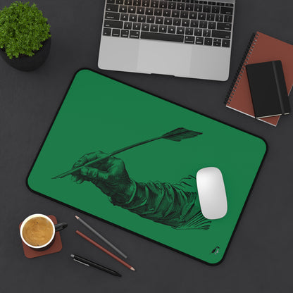 Desk Mat: Writing Dark Green