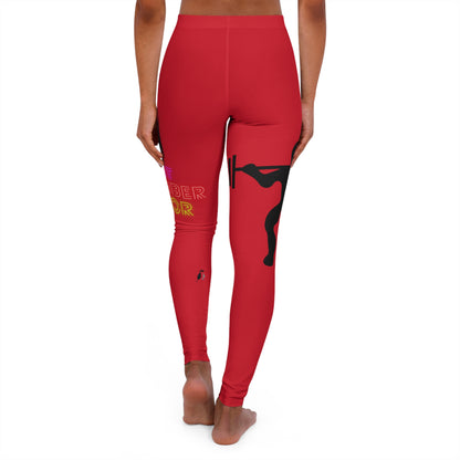 Women's Spandex Leggings: Weightlifting Dark Red