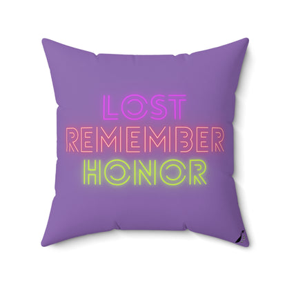 Spun Polyester Square Pillow: Fishing Lite Purple