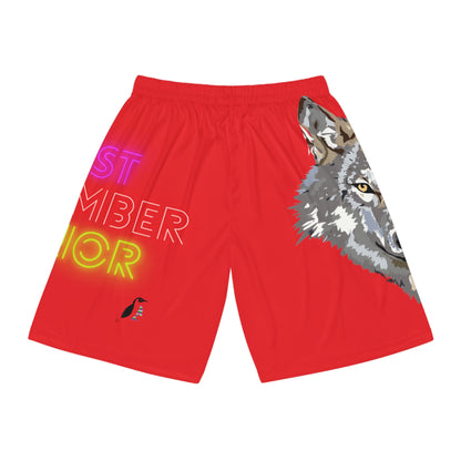 Basketball Shorts: Wolves Red