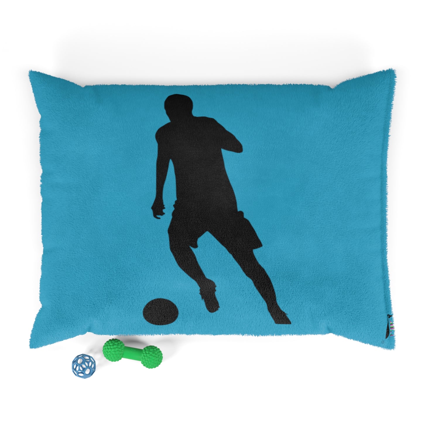 Pet Bed: Soccer Turquoise