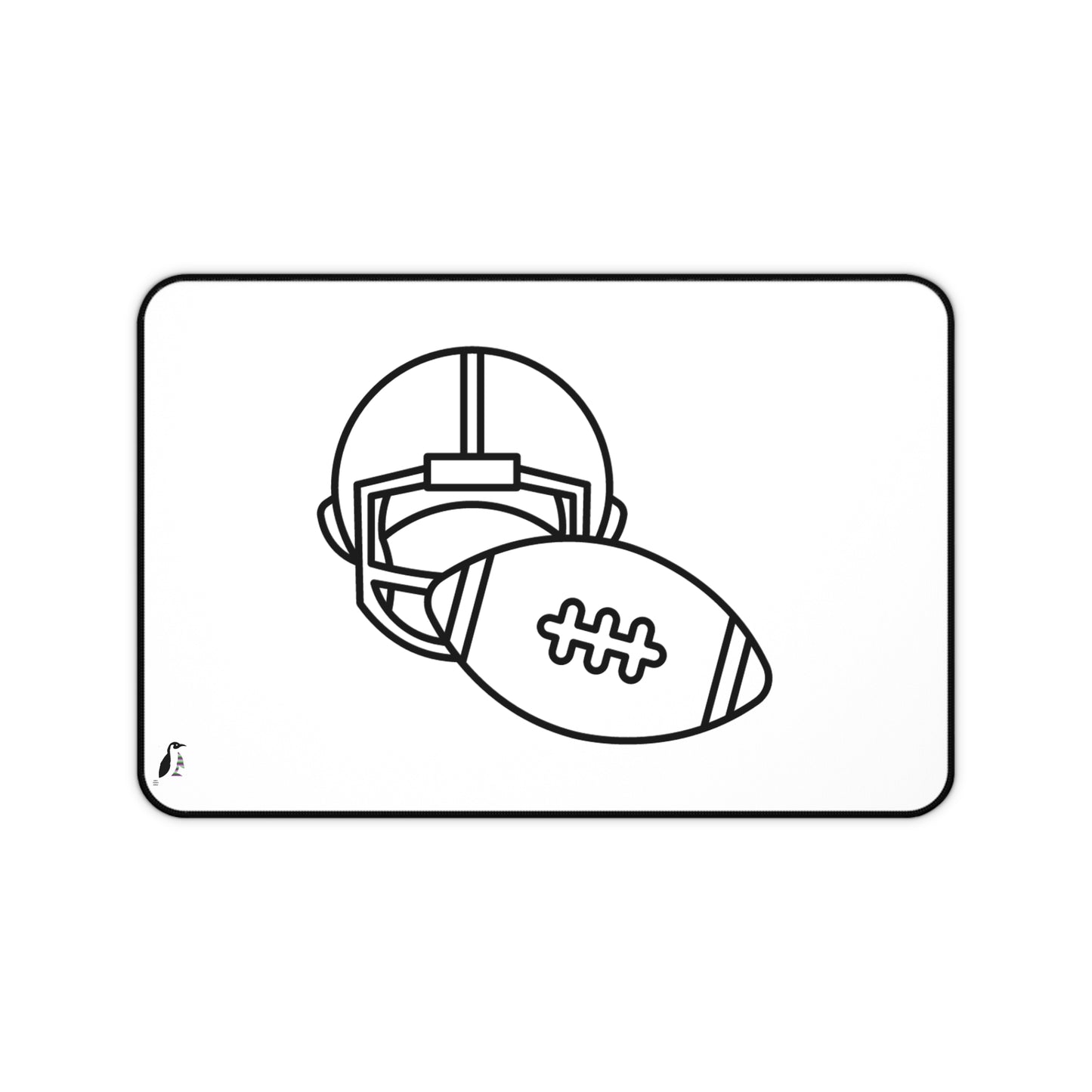 Desk Mat: Football White