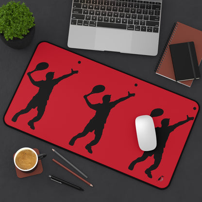 Desk Mat: Tennis Dark Red