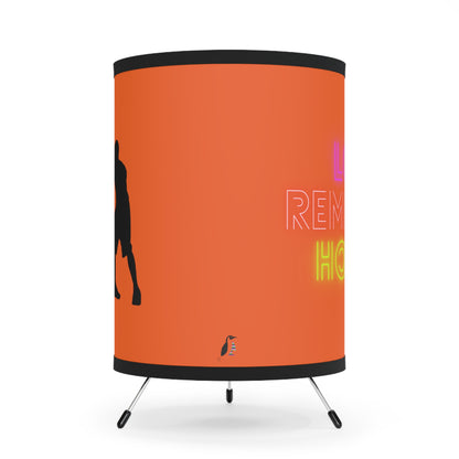 Tripod Lamp with High-Res Printed Shade, US\CA plug: Basketball Orange