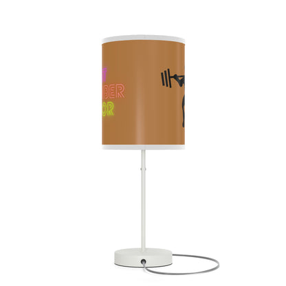 Lamp on a Stand, US|CA plug: Weightlifting Lite Brown