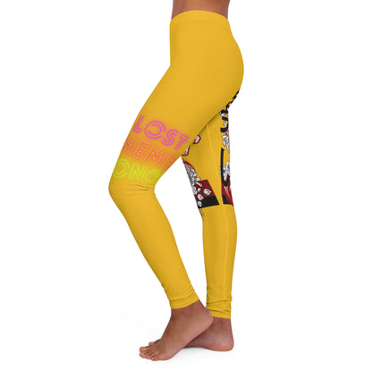 Women's Spandex Leggings: Dragons Yellow