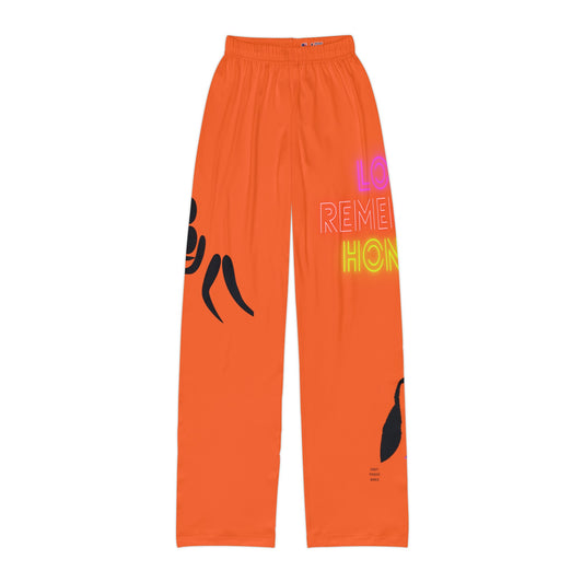 Kids Pajama Pants: Wrestling Orange