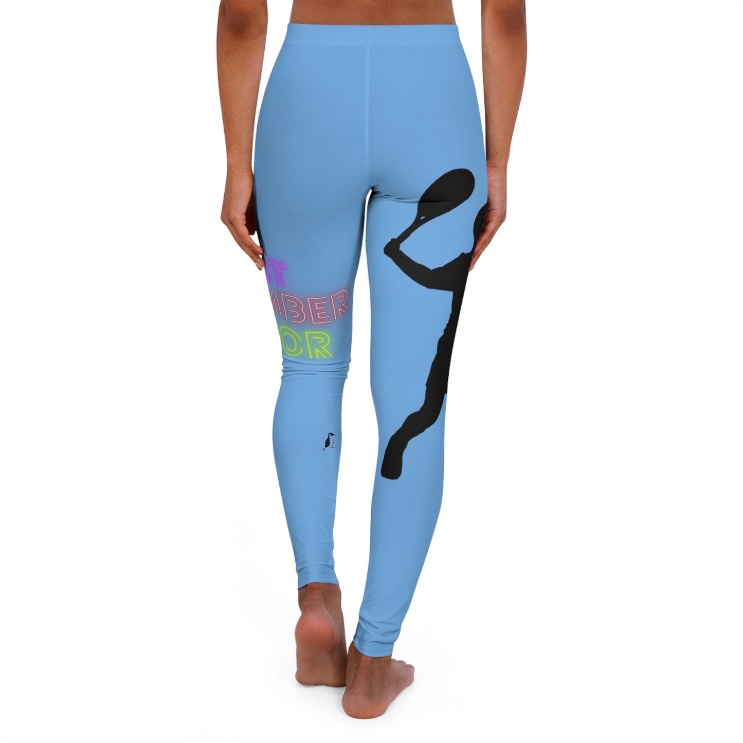 Women's Spandex Leggings: Tennis Lite Blue