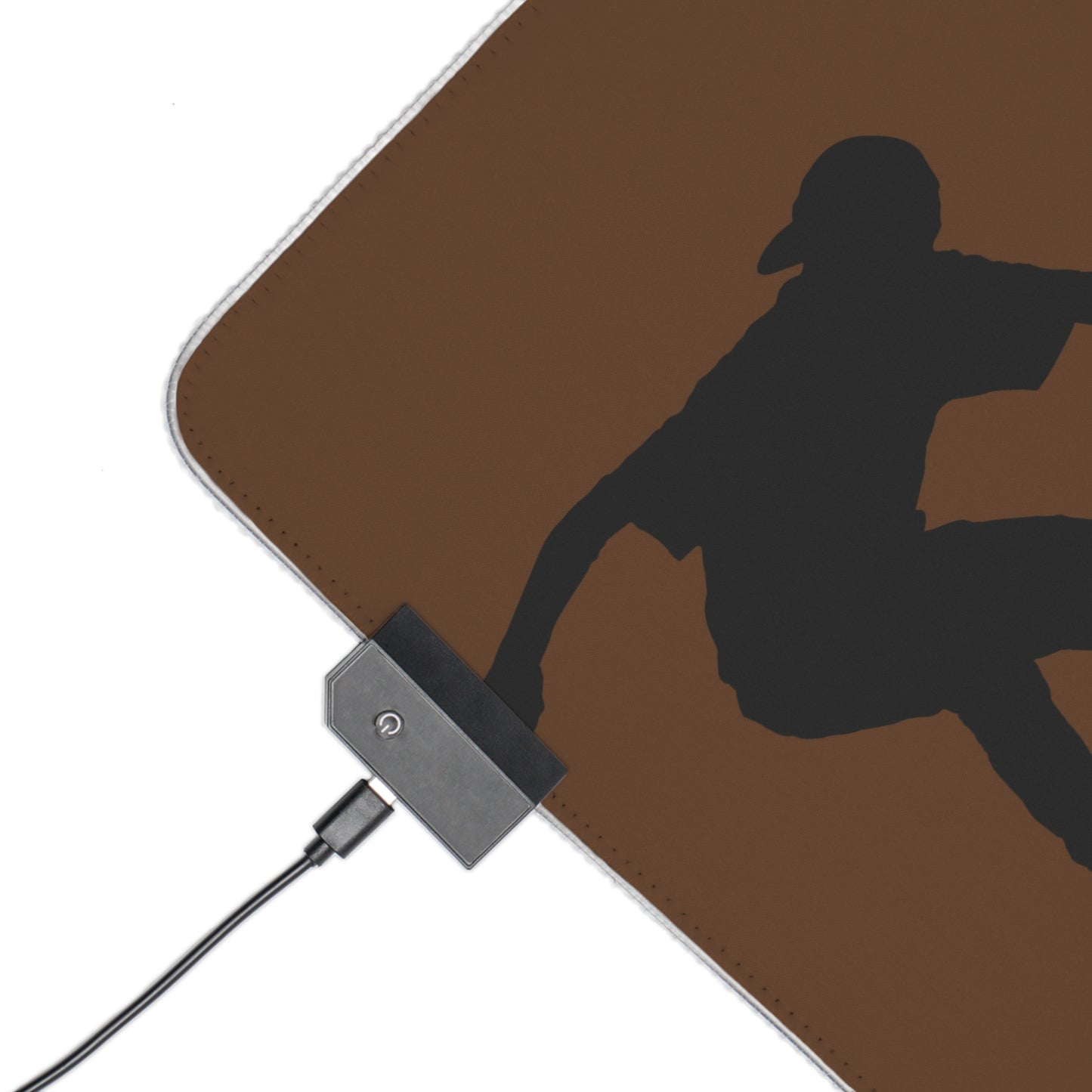 LED Gaming Mouse Pad: Skateboarding Brown