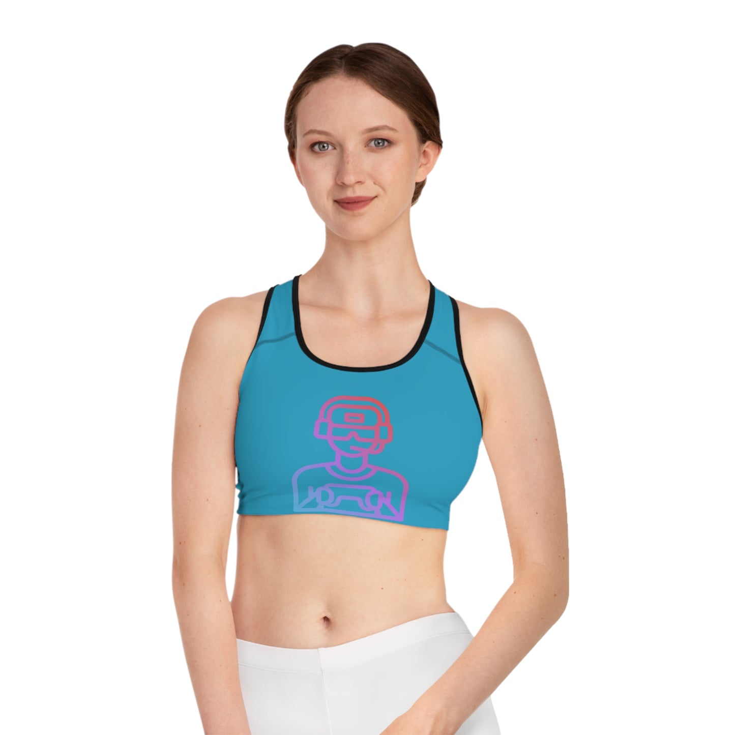 Sports Bra: Gaming Turquoise