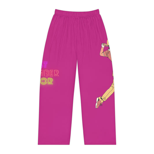 Pambabaeng Pajama Pants: Golf Pink