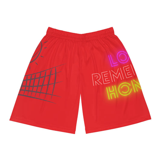 Basketball Shorts: Volleyball Red