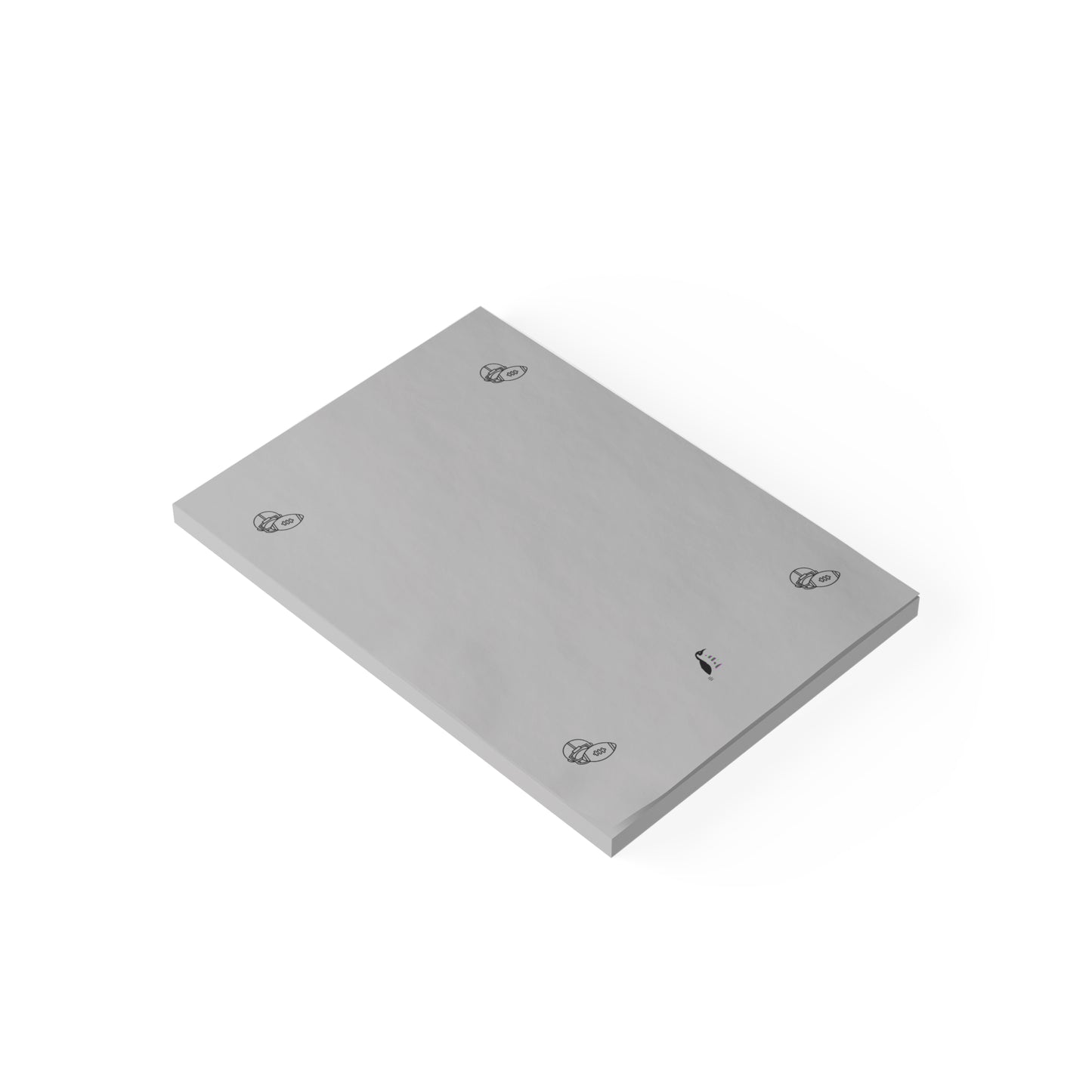 Post-it® Note Pads: Football Lite Grey