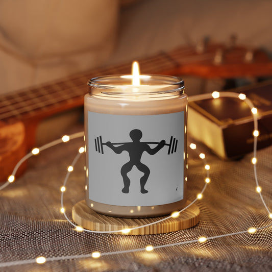Scented Candle, 9oz: Weightlifting Lite Grey