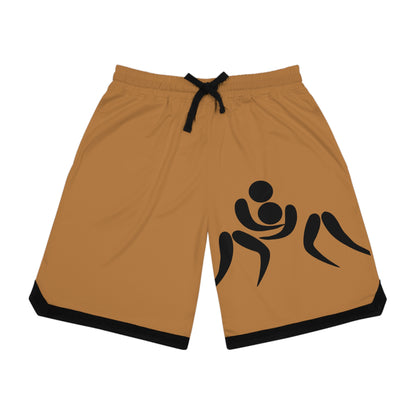 Basketball Rib Shorts: Wrestling Lite Brown