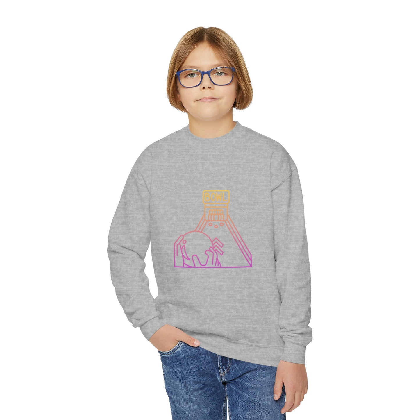 Youth Crewneck Sweatshirt: Bowling 