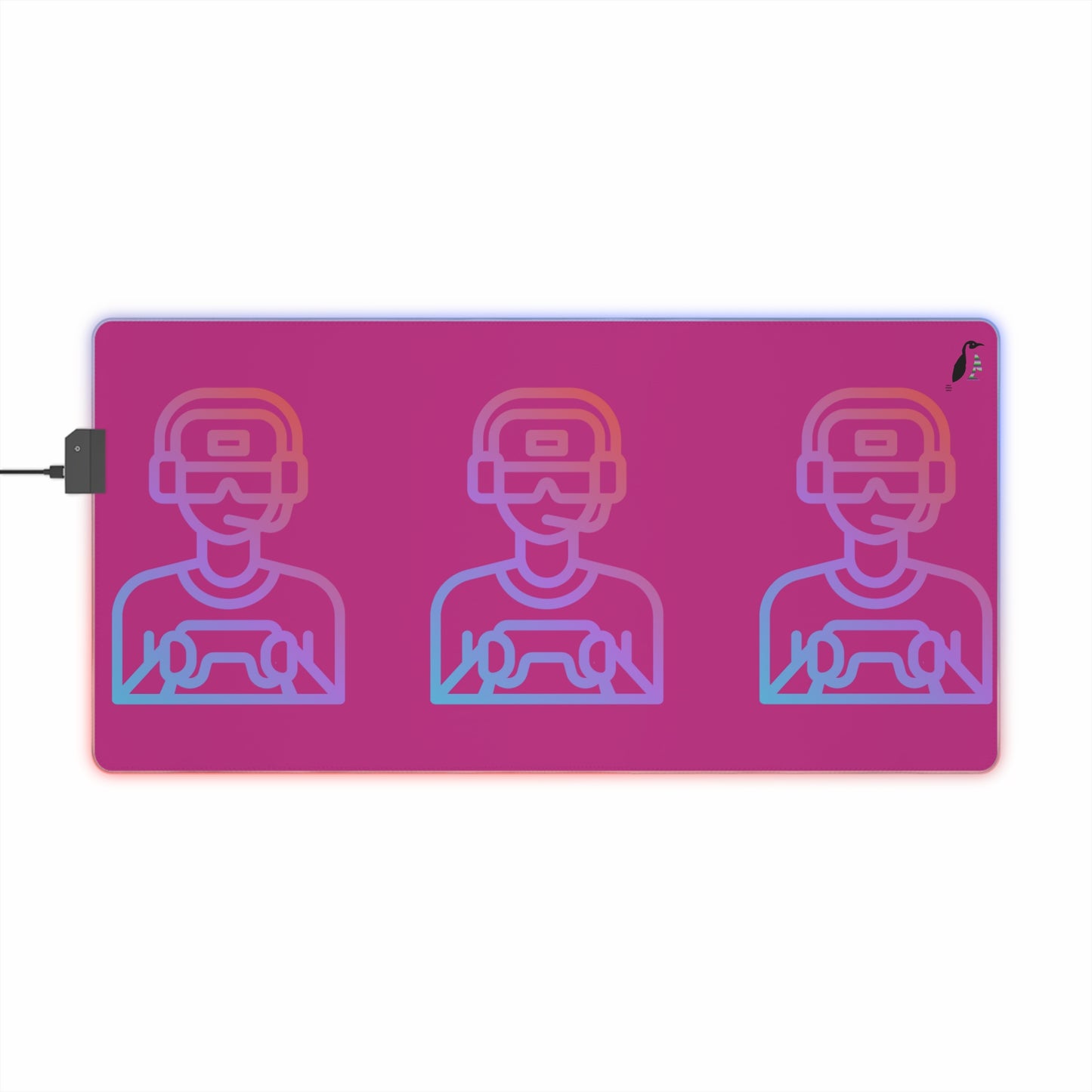 LED Gaming Mouse Pad: Gaming Pink