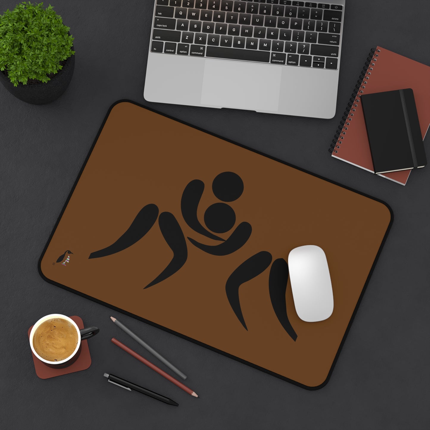 Desk Mat: Wrestling Brown