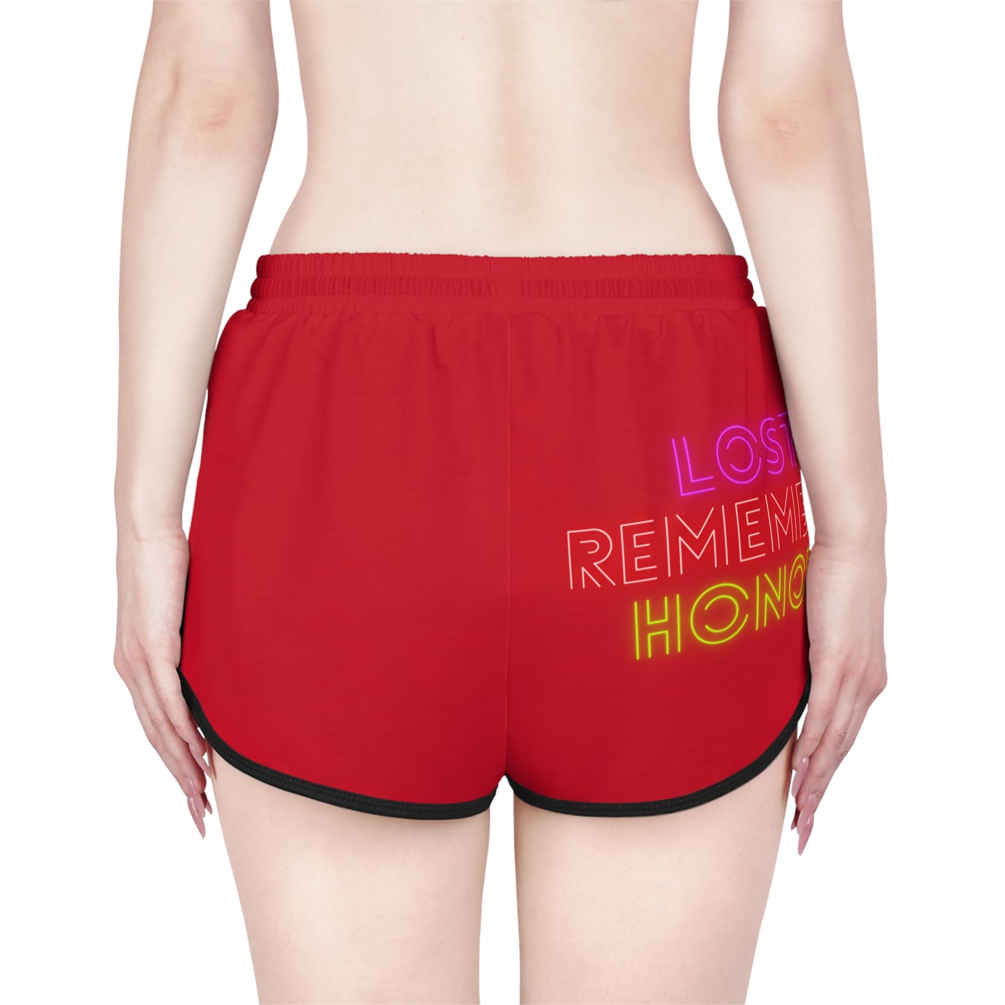 Women's Relaxed Shorts: Hockey Dark Red