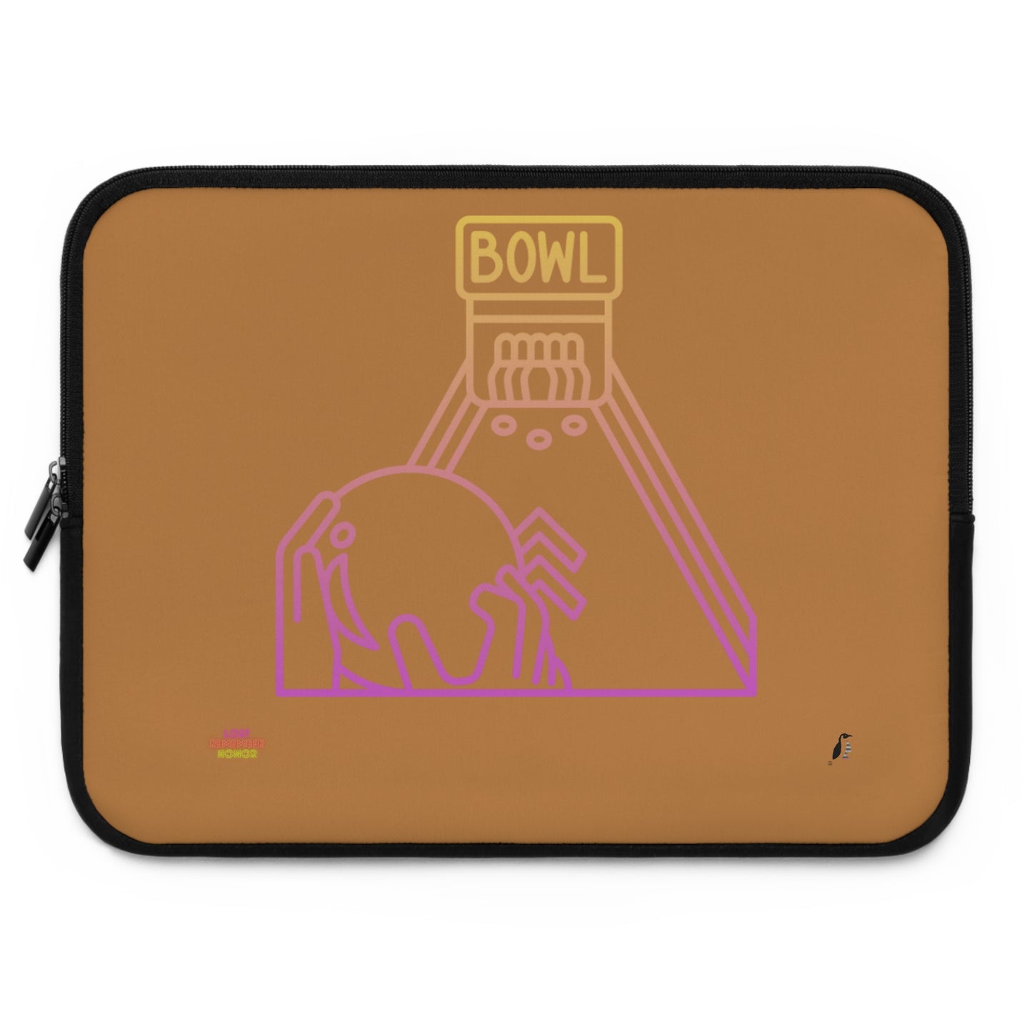 Laptop Sleeve: Bowling Lite Brown