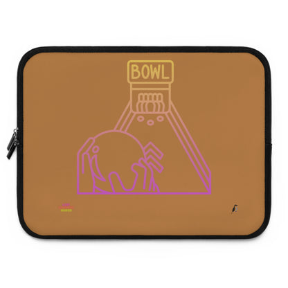 Laptop Sleeve: Bowling Lite Brown