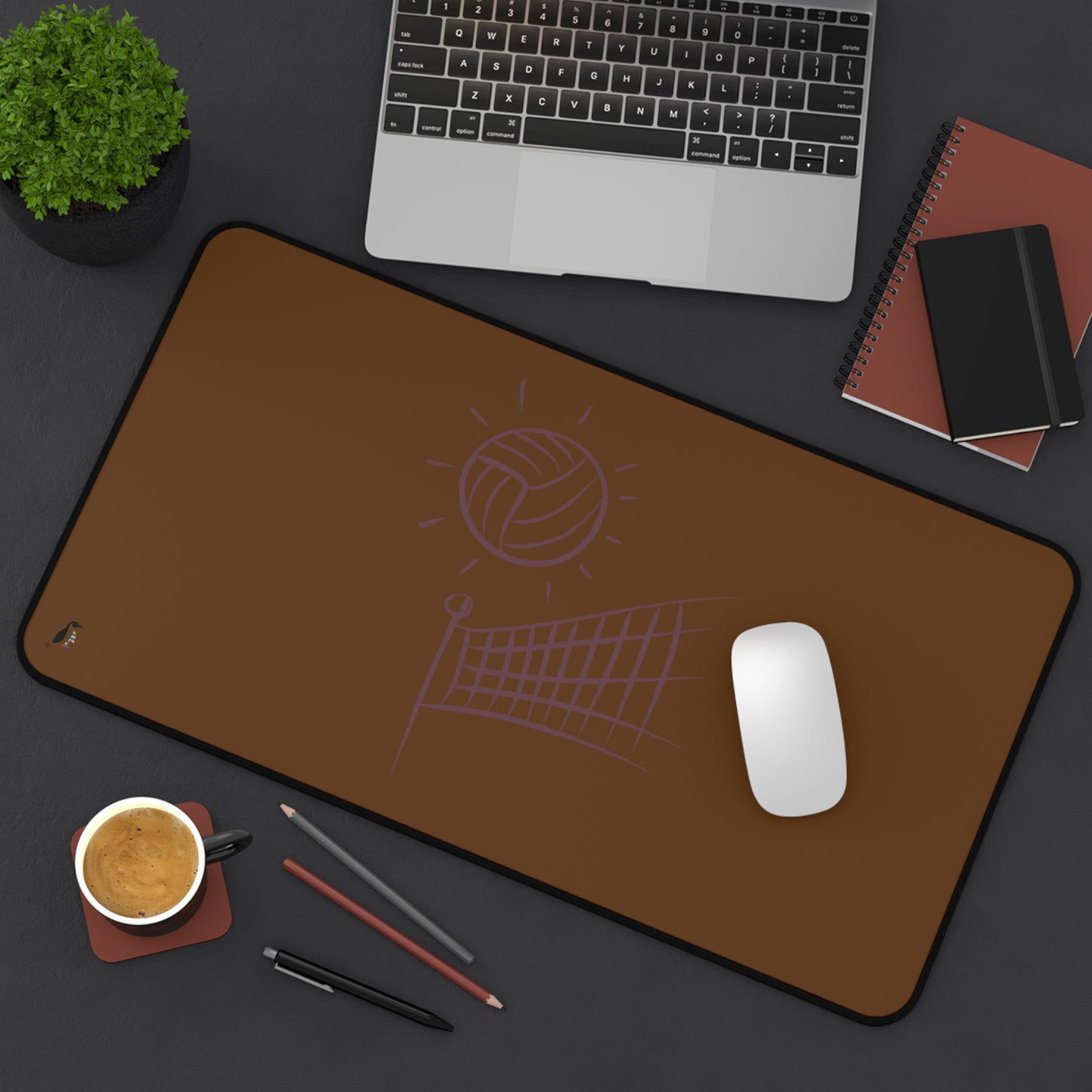 Desk Mat: Volleyball Brown