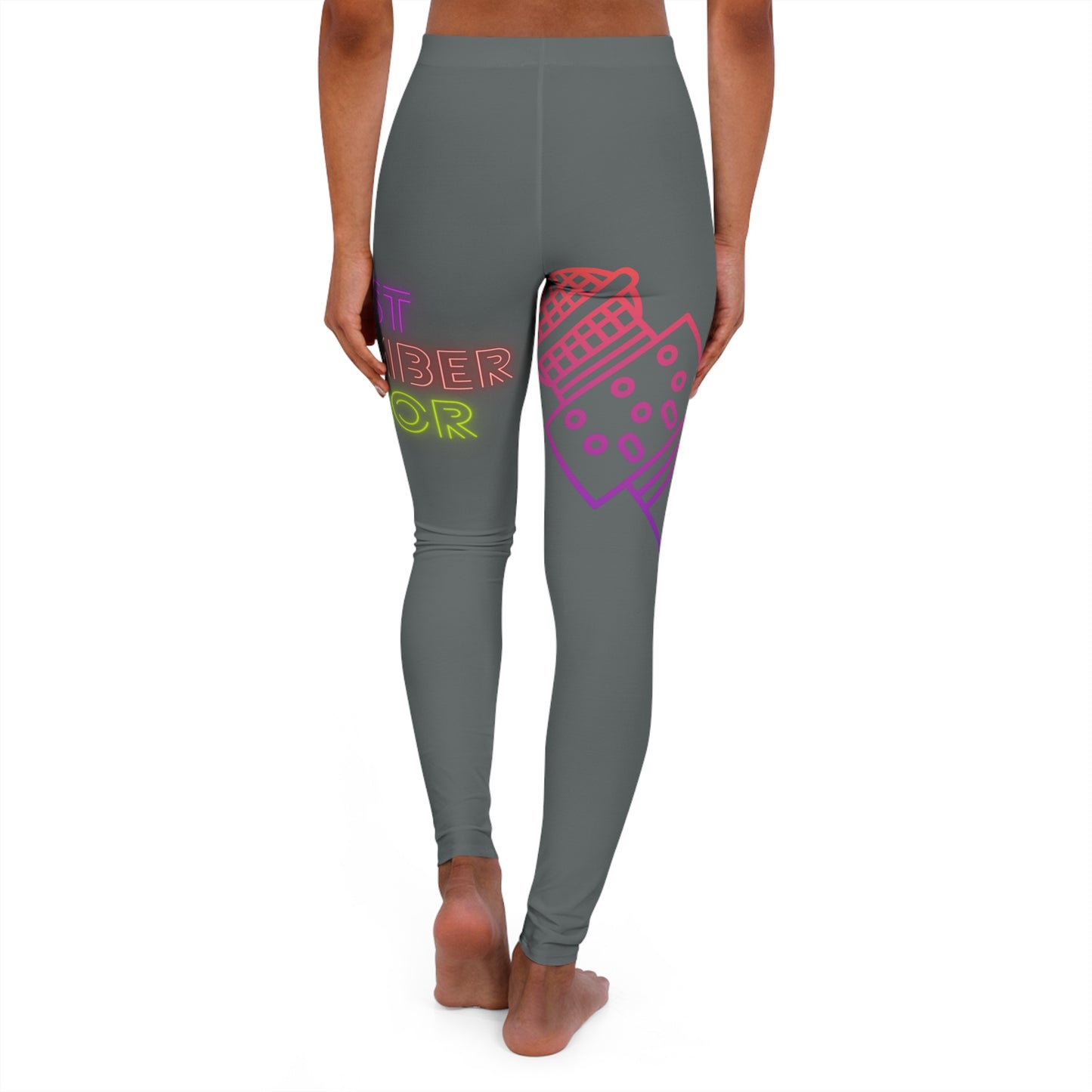 Women's Spandex Leggings: Music Dark Grey